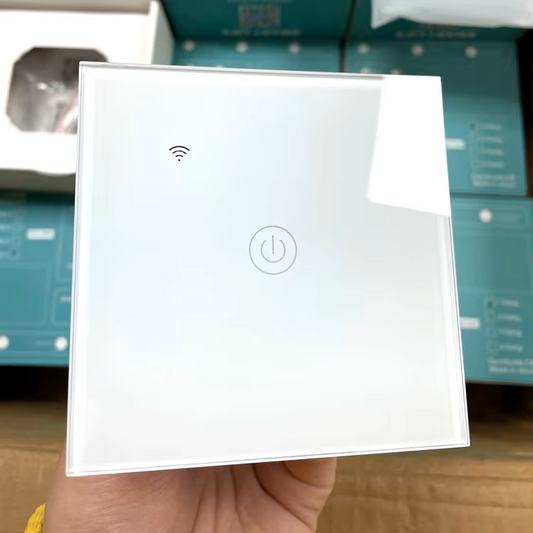 Panneau Mural Intelligent WiFi Standard EU avec Interrupteur Tactile 1/2/3/4 Voies – Contrôle Vocal