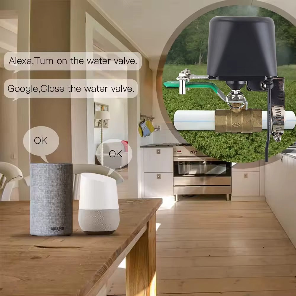 Vanne Intelligente Tuya WiFi – Contrôle à Distance pour Eau & Gaz