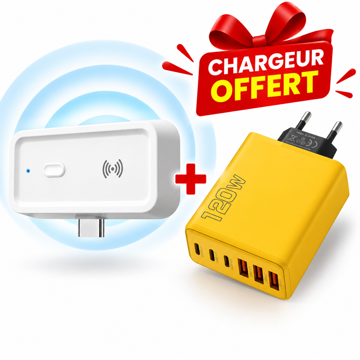 Répéteur WiFi Intelligent Tuya – Amplificateur de Signal & Extension de Réseau + Chargeur Rapide 120W 6 Ports – 3 USB-C PD + 3 USB