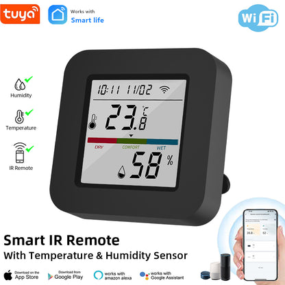 Télécommande Universelle IR WiFi Tuya avec Capteur de Température et d’Humidité