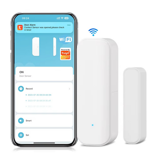 Capteur d'Ouverture Intelligent Wi-Fi Tuya SANS ALARME – Sécurisez Vos Portes et Fenêtres