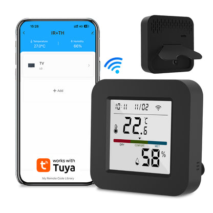Télécommande Universelle IR WiFi Tuya avec Capteur de Température et d’Humidité