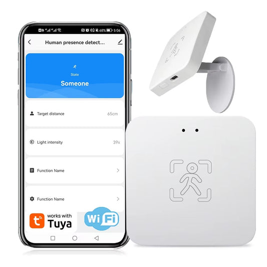Capteur de Présence Humaine WiFi Tuya – Détection Fine par Radar 5,8 GHz