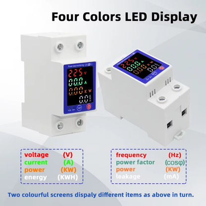 Disjoncteur Intelligent 63 A TUYA – Fonction Prépayée & Contrôle Vocal et à Distance