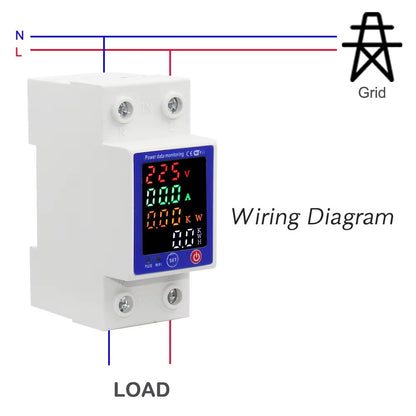 Disjoncteur Intelligent 63 A TUYA – Fonction Prépayée & Contrôle Vocal et à Distance