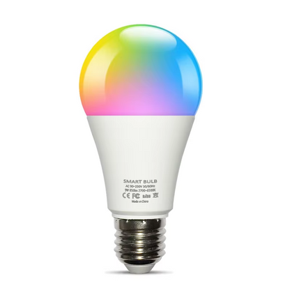 Ampoule Intelligente WiFi Tuya E27 9W – RGB + Blanc