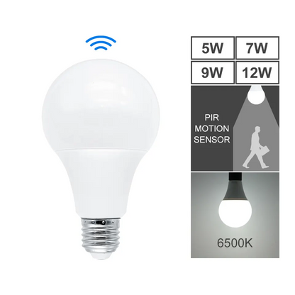 Ampoule LED Intelligente avec Capteur de Mouvement Radar – 9W, E27