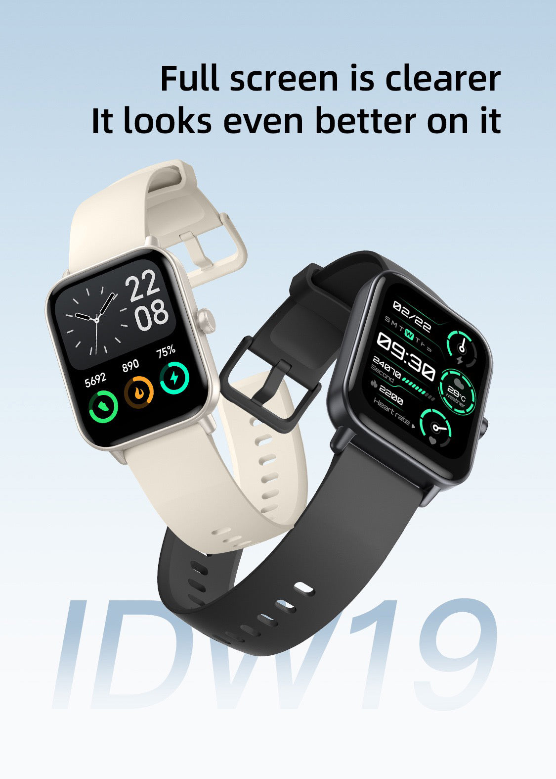 Montre Connectée IDW19 – Alexa, Appels Bluetooth & Suivi Fitness