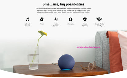 Amazon Echo Dot (5e Génération) – Enceinte Intelligente Compacte avec Alexa