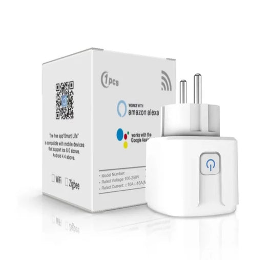 Prise intelligente WiFi Tuya 16A – Alexa & Google Home