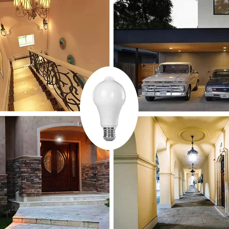 Ampoule LED Intelligente avec Capteur de Mouvement Radar – 9W, E27