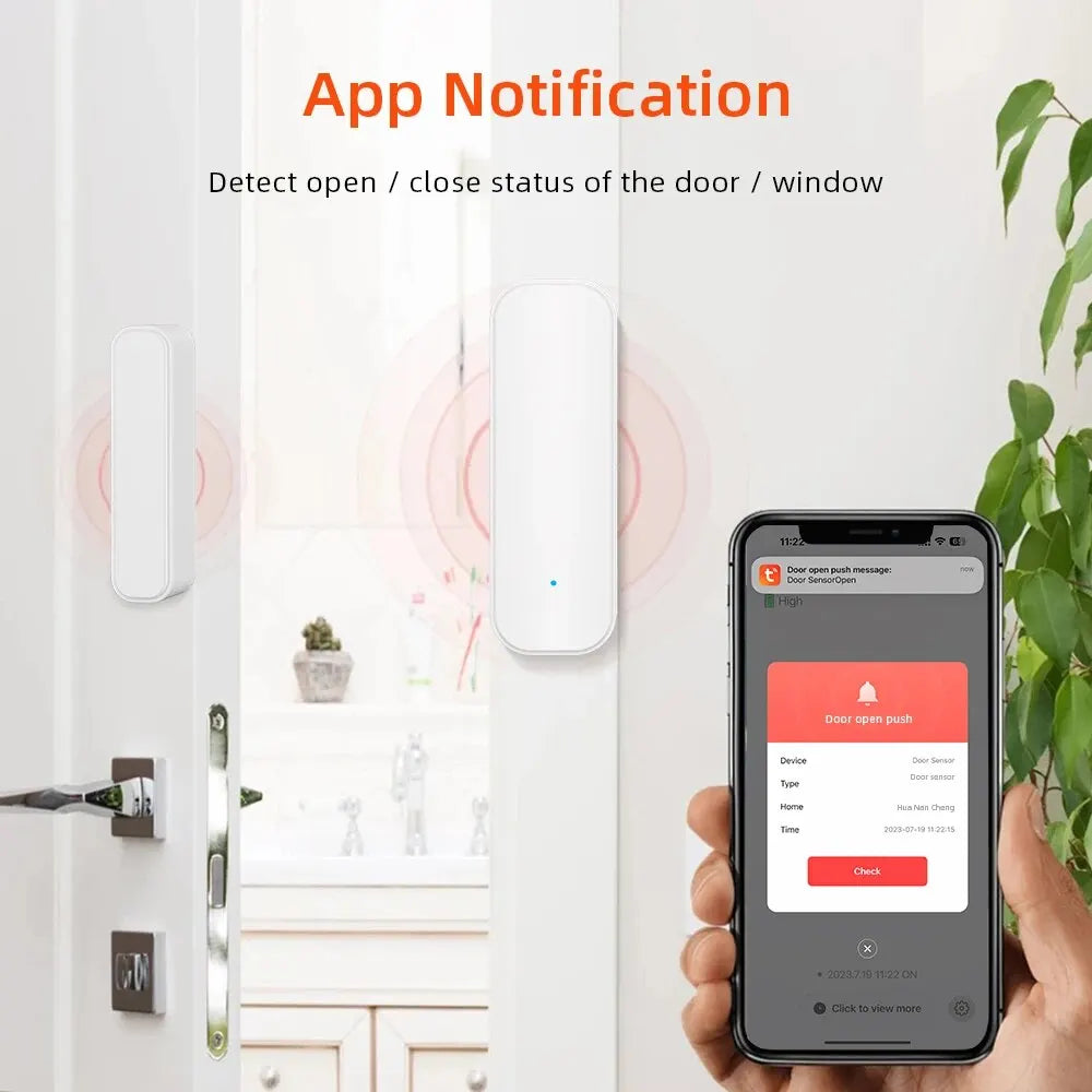 Capteur d'Ouverture Intelligent Wi-Fi Tuya AVEC ALARME – Sécurité Renforcée pour Portes et Fenêtres