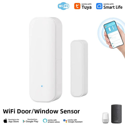 Capteur d'Ouverture Intelligent Wi-Fi Tuya SANS ALARME – Sécurisez Vos Portes et Fenêtres