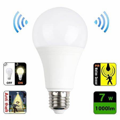 Ampoule LED Intelligente avec Capteur de Mouvement Radar – 9W, E27